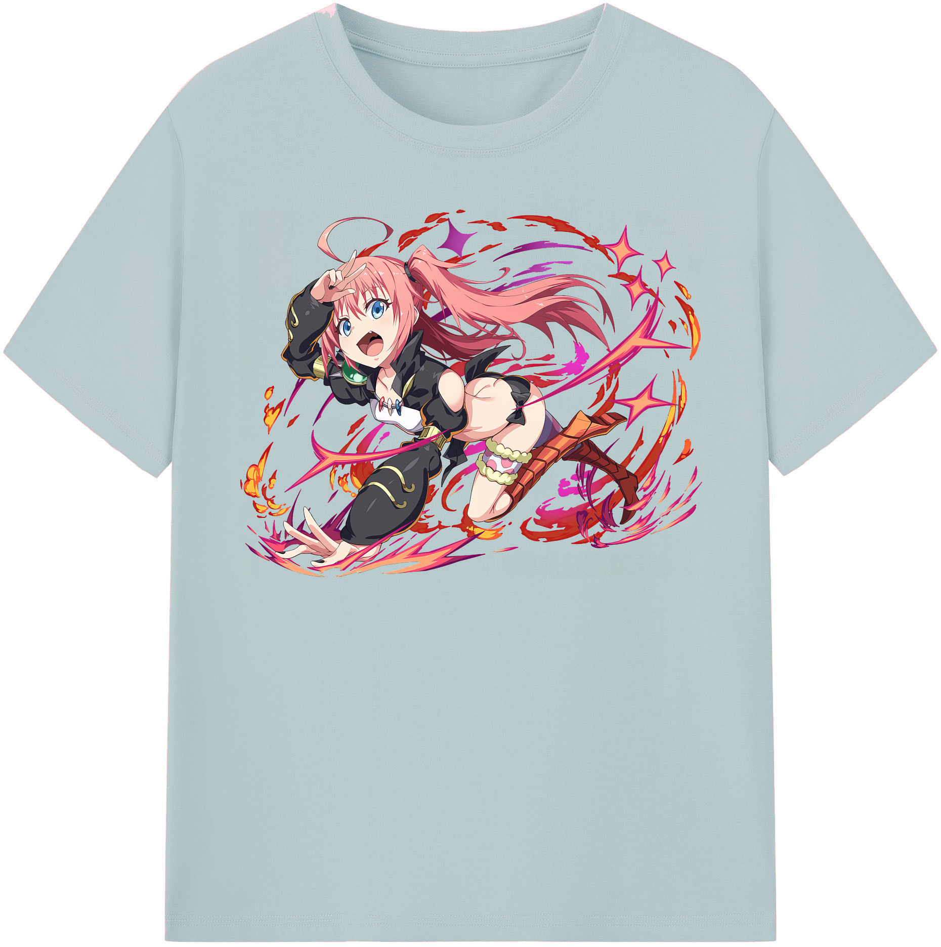 （画像用） 転スラ Regarding Reincarnated to Slime 綿100％半袖Tシャツ（フロントプリント）